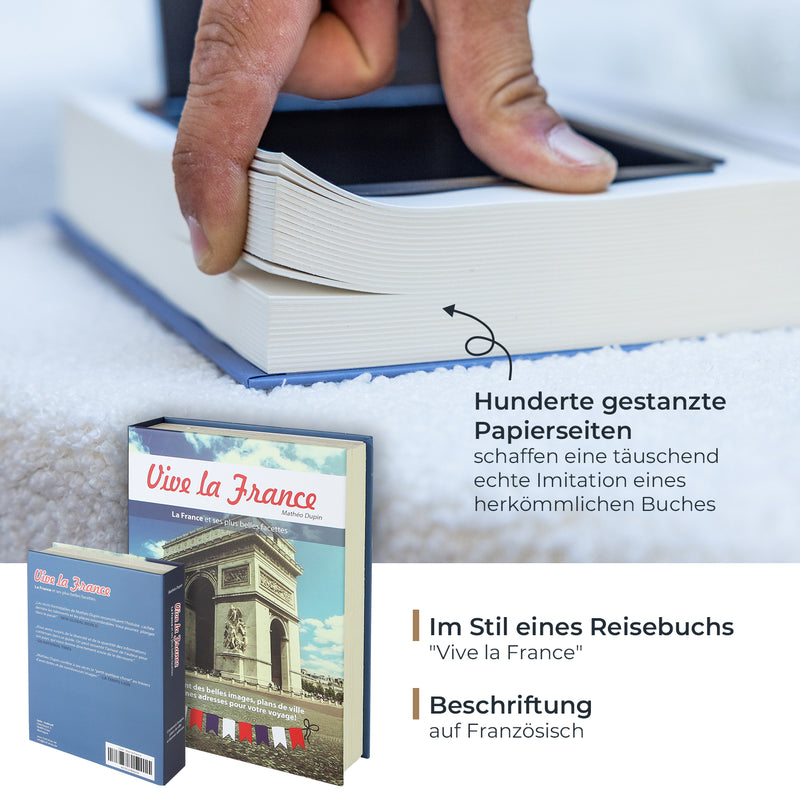 Buchtresor Frankreich mit echten Papierseiten von HMF