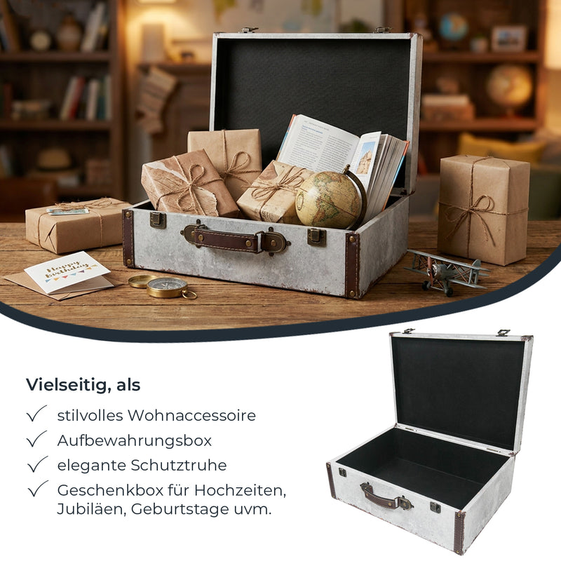 Holzkoffer im Vintage-Design, HMF VKO100