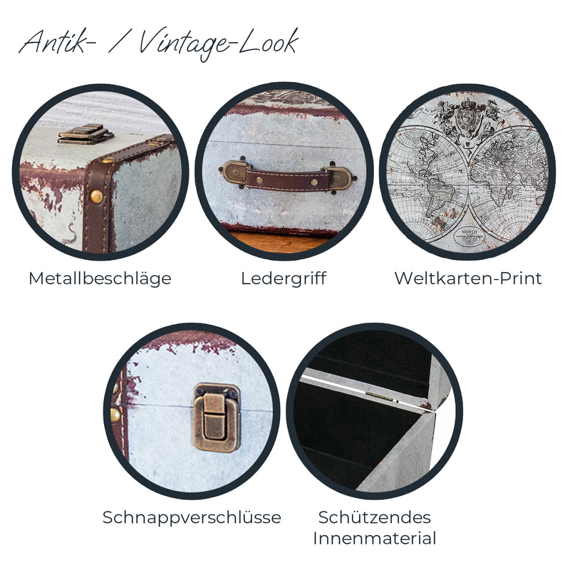 Holzkoffer im Vintage-Design, HMF VKO100