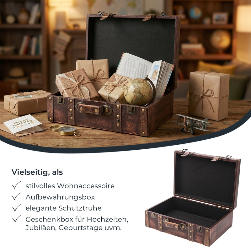 Holzkoffer im Vintage-Design, HMF VKO100