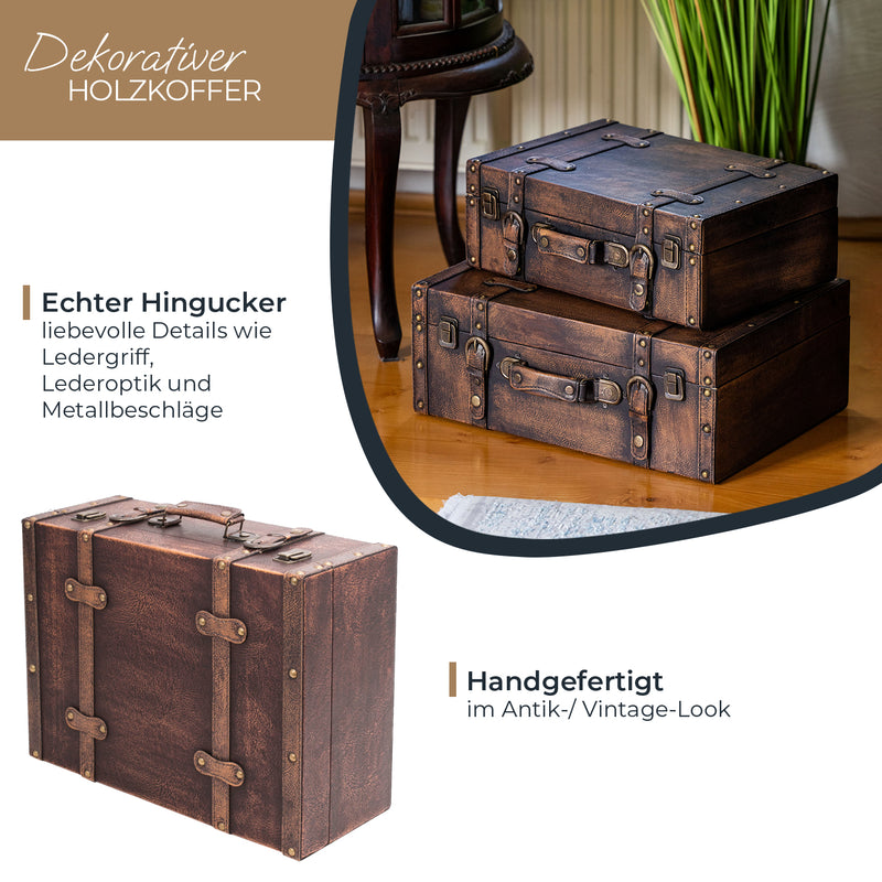 Holzkoffer im Vintage-Design, HMF VKO100