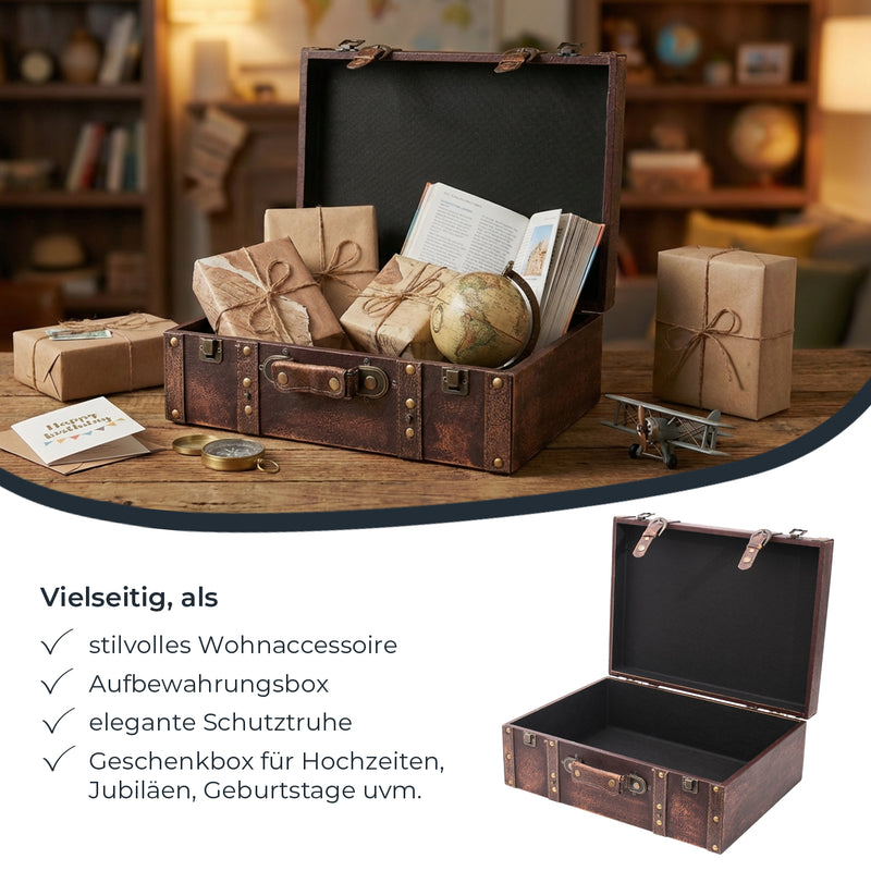 Holzkoffer im Vintage-Design, HMF VKO100