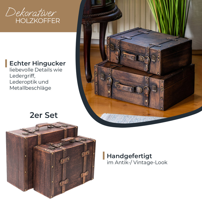 Holzkoffer im Vintage-Design, HMF VKO100