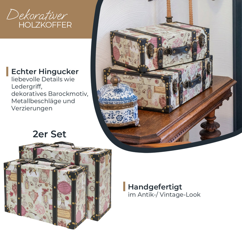 Holzkoffer im Vintage-Design, HMF VKO100