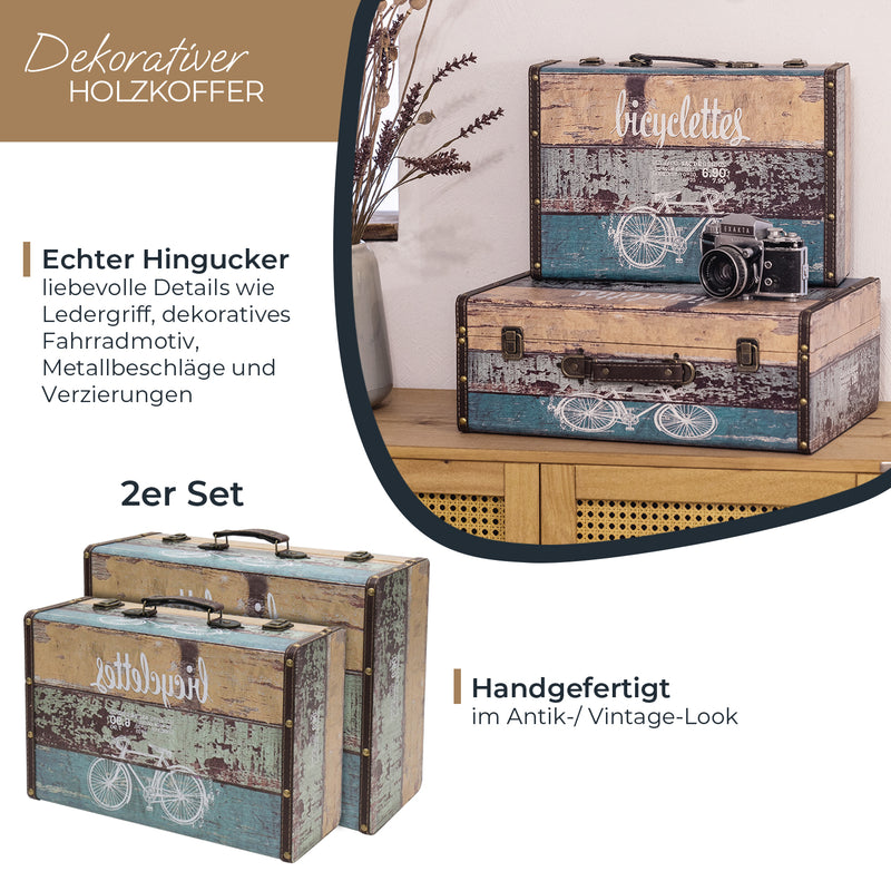 Holzkoffer im Vintage-Design, HMF VKO100