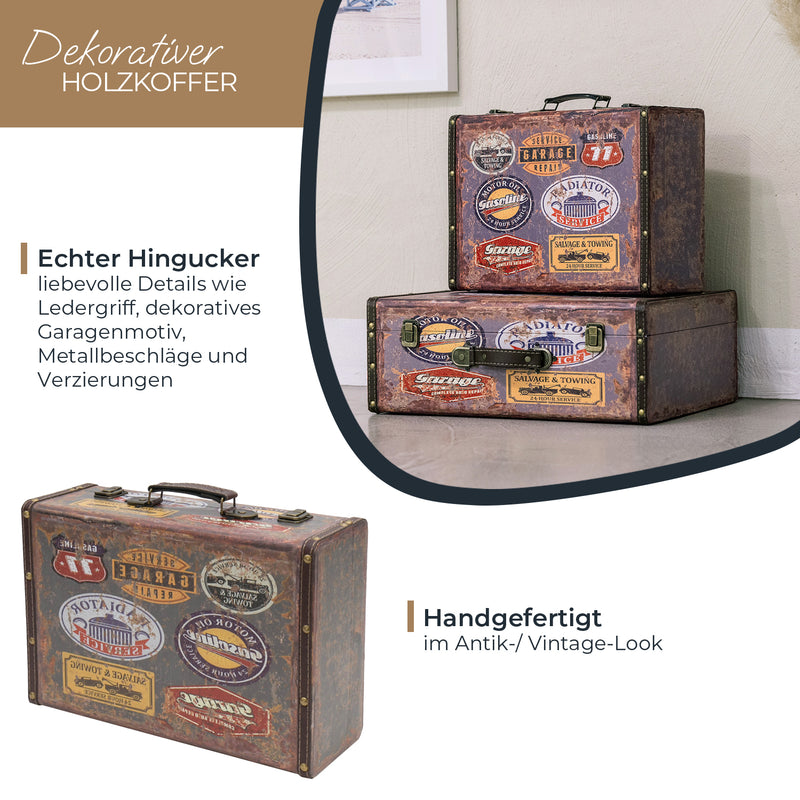 Holzkoffer im Vintage-Design, HMF VKO100