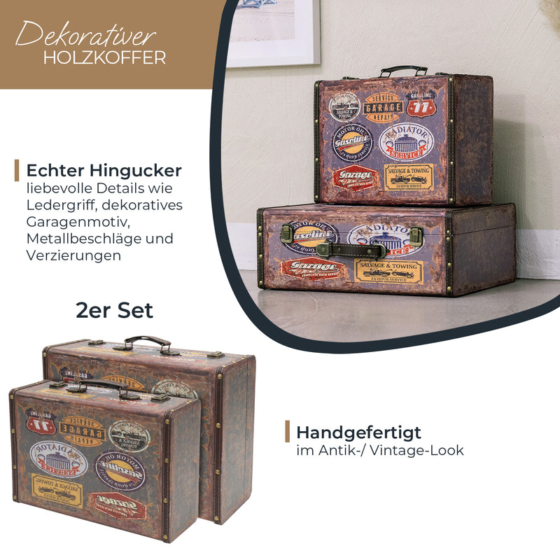 Holzkoffer im Vintage-Design, HMF VKO100