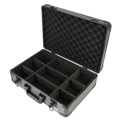 Alu Aufbewahrungskoffer, Universalkoffer, verstellbare Facheinteilung, HMF 14502-02, 46 x 15 x 33 cm