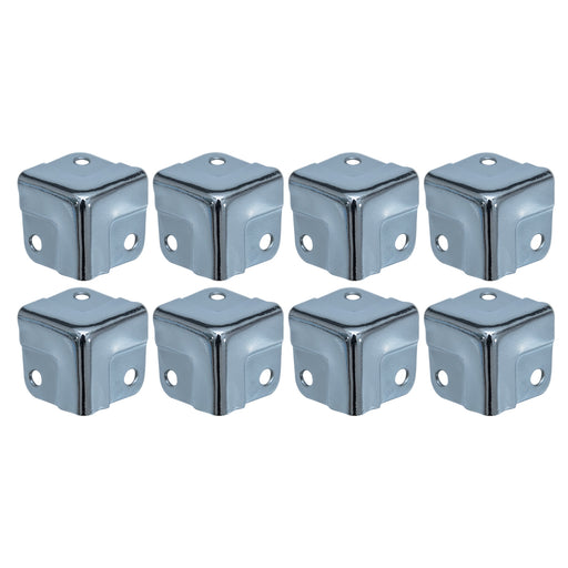 Eckenschutz für Koffer im 8er Set von HMF mit den Maßen 18 x 18 mm in Silber verzinkt