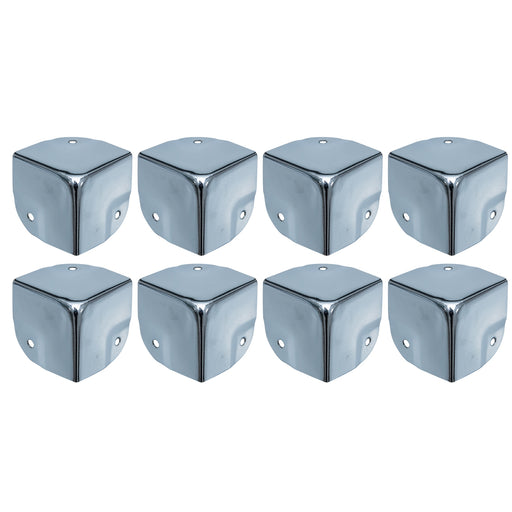 Eckenschutz für Koffer im 8er Set von HMF mit den Maßen 40 x 40 mm in Silber verzinkt