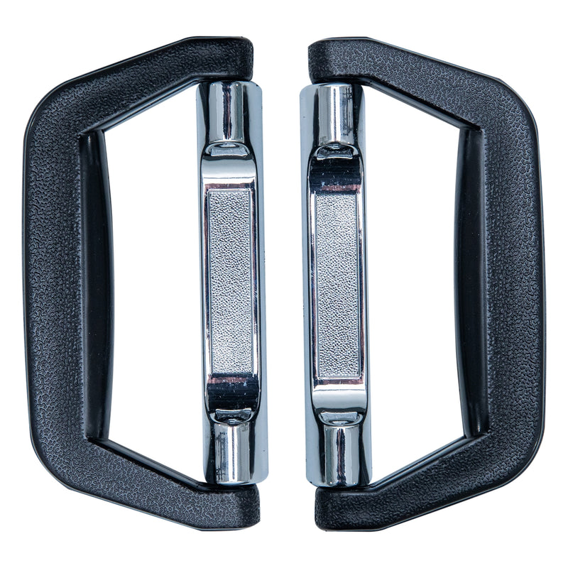 Koffergriff im 2er Set von HMF mit den Maßen 14 x 7 cm in Schwarz