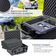 Outdoor Fotokoffer und Waffenkoffer mit Rasterschaumstoff von HMF mit 23 cm Breite