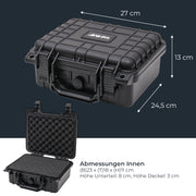 Outdoor Fotokoffer und Waffenkoffer mit Rasterschaumstoff von HMF mit 27 cm Breite