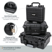 Outdoor Fotokoffer und Waffenkoffer mit Rasterschaumstoff von HMF mit 34 cm Breite