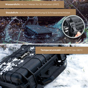 Outdoor Fotokoffer und Waffenkoffer mit Rasterschaumstoff von HMF mit 41 cm Breite