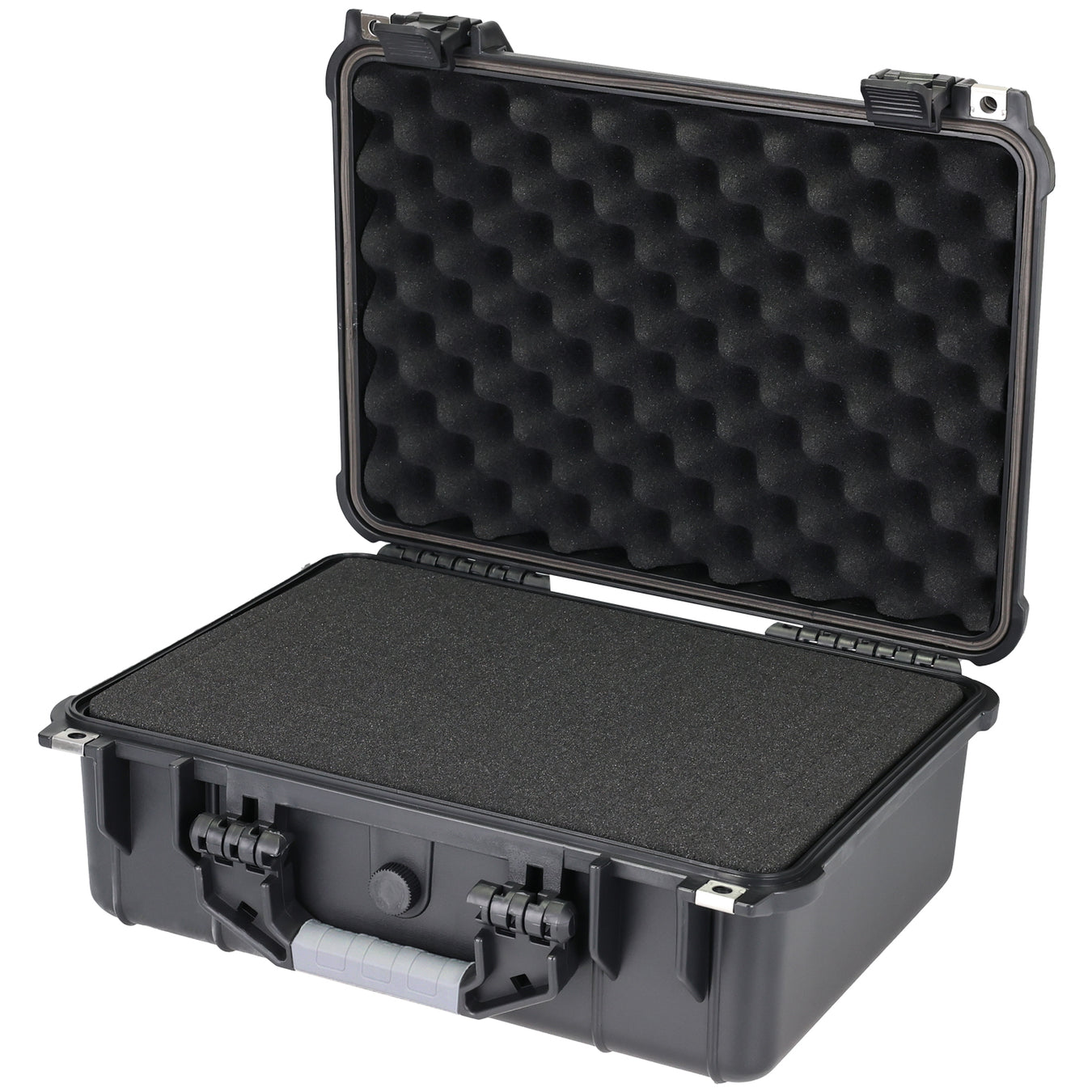 Outdoor Fotokoffer und Waffenkoffer mit Rasterschaumstoff von HMF mit 41 cm Breite