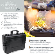 Outdoor Fotokoffer und Waffenkoffer mit Rasterschaumstoff von HMF mit 57 cm Breite