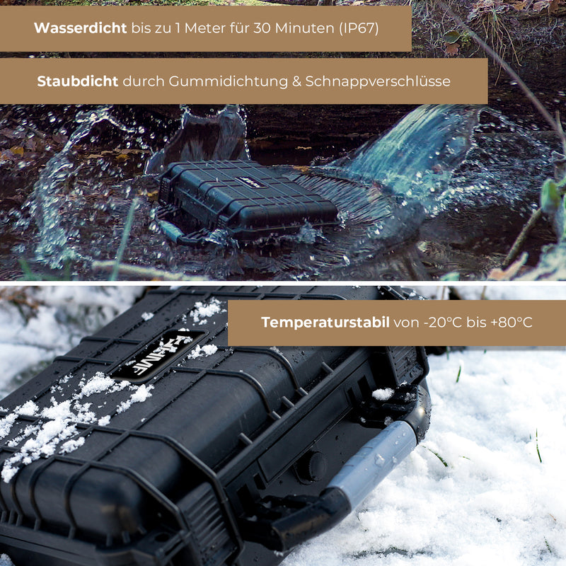 Outdoor Fotokoffer und Waffenkoffer mit Rasterschaumstoff von HMF mit 57 cm Breite