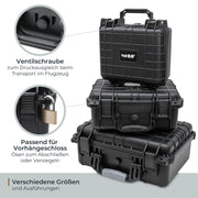 Outdoor Fotokoffer und Waffenkoffer mit Rasterschaumstoff von HMF mit 57 cm Breite