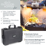 Outdoor Fotokoffer und Waffenkoffer mit Rasterschaumstoff von HMF mit 57 cm Breite