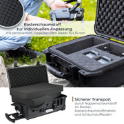 Outdoor-Trolley Fotokoffer mit Rasterschaumstoff HMF ODK400 56 cm
