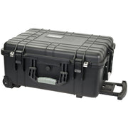 HMF Outdoor-Trolley Fotokoffer mit Rasterschaumstoff 58,5 x 45 x 27,5 cm in Schwarz