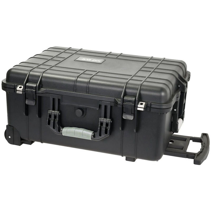 HMF Outdoor-Trolley Fotokoffer mit Rasterschaumstoff 58,5 x 45 x 27,5 cm in Schwarz
