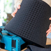 Rasterschaumstoff von HMF mit den Maßen 440 x 315 mm und 90 mm Höhe