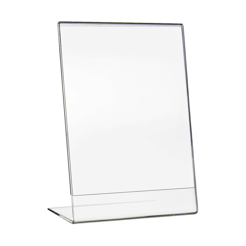 Tischaufsteller als L-Ständer in DIN A3 aus Acryl für Menükarten im Hochformat von HMF