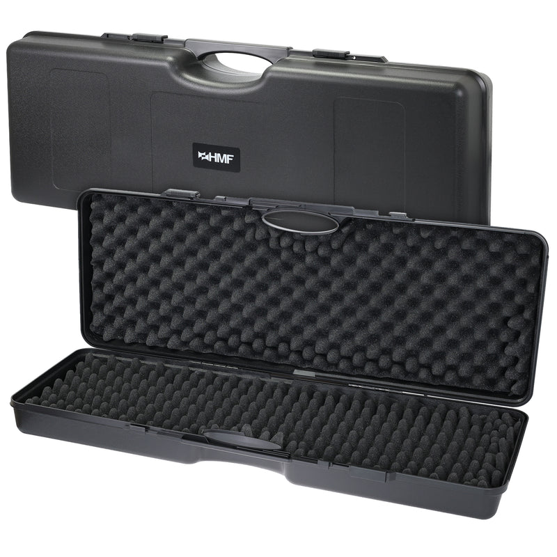 HMF Transportkoffer mit Noppenschaumstoff 88 x 34 x 13,5 cm in Schwarz