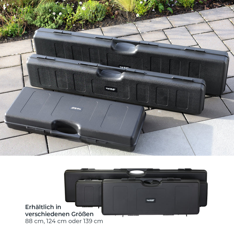 HMF Transportkoffer mit Noppenschaumstoff 88 x 34 x 13,5 cm in Schwarz
