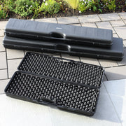 HMF Transportkoffer mit Noppenschaumstoff 88 x 34 x 13,5 cm in Schwarz