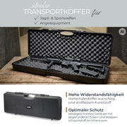HMF Transportkoffer mit Noppenschaumstoff 88 x 34 x 13,5 cm in Schwarz